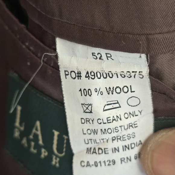 Lauren Ralph Lauren Sports Coat Men 52R Gray Black 100% Wool 2button Pinstripe - Picture 10 of 15